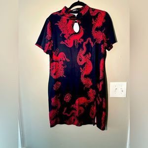 Plus Chinese bodycon dress